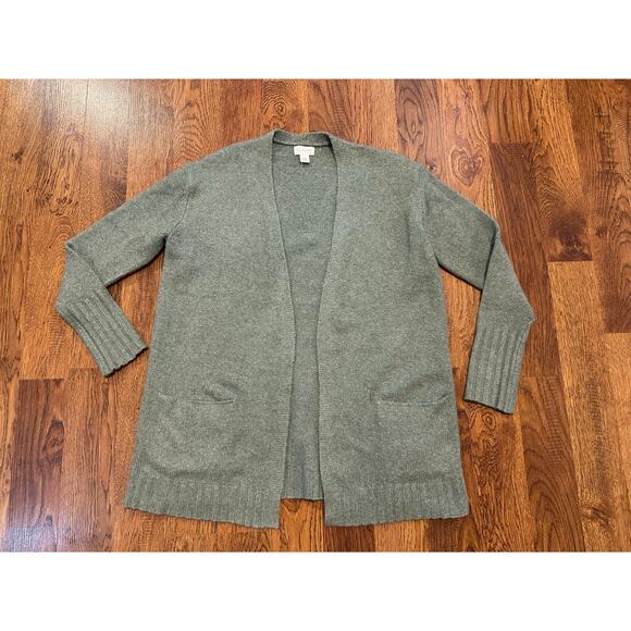 Caslon Women's Open Front Cardigan Sweater Green Size Small Preloved Cozy - Picture 1 of 5